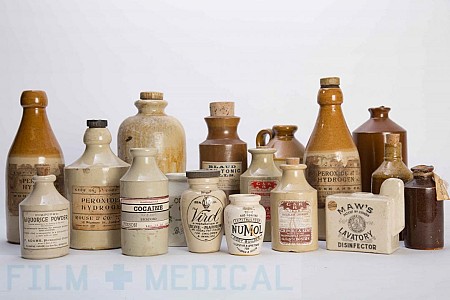Stoneware medicine Bottles Various Large (010) priced individually